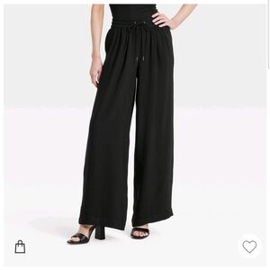 Womens High-Rise Modern Gauze Wide Leg Pull-On Pants